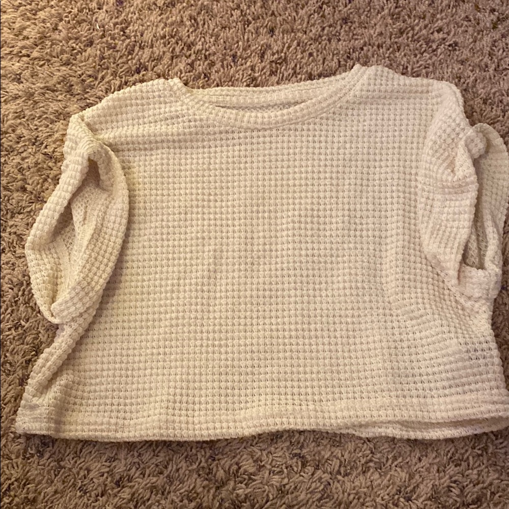 Cozy Cream Waffle Knit Sweater